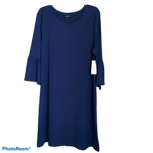 a.n.a French terry shift dress w/ bell sleeves